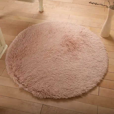 Round faux fux shag rug living room custom modern Bedroom carpets and rugs fluffy circle stain and fade resistant durable pile