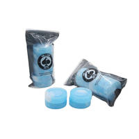 Lot de 45 ml de mini-blocs réfrigérants réutilisables ronds en PEHD de qualité alimentaire pour boissons et aliments, idéal pour la bière et les boissons en extérieur