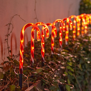Paquete de 5 Luces Solares de Navidad con Forma de Piruleta, Impermeables, para Decoración de Caminos Exteriores - Product Image 2