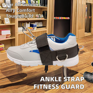 Sangles de cheville respirantes en néoprène avec boucle de protection pour la musculation, la <span class=keywords><strong>corde</strong></span> de fitness, la bande de résistance, l'anneau en D, la musculation - Product Image 2