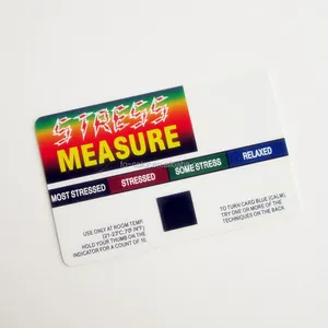 Рекламный подарок, печатный логотип OEM, пластиковая тестовая бумага для снятия стресса, меняющая цвет, карта