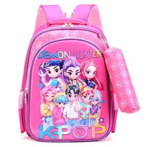 K-POP Demon Hunter 3D Sert Kabuklu Çocuk Sırt Çantası Hafif Büyük Kapasiteli Okul Çantaları İlkokul Öğrencileri için Kalem Çantası ile - Product Image 3