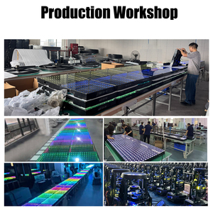 Panneau de sol de danse <span class=keywords><strong>LED</strong></span> RGB 50x50cm, portable, sans fil, magnétique, pour mariage, fête, boîte de nuit, DJ, discothèque - Product Image 6