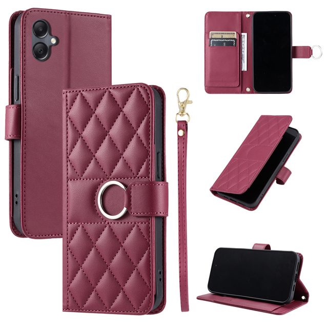 For Samsung S24/S25 Fashion PU Leather Phone Case for A16 A06 A35 A55 Flip Wallet Mobile Phone Bags for iPhone 16 case
