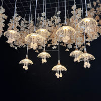 Nouvelle conception, style moderne, lustre de plafond LED en acrylique à 10 bras, lumière décorative d'ambiance pour la décoration d'événements de mariage