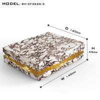 Table basse en marbre Calacatta Violla de luxe au design moderne, table à thé pour le salon, meubles