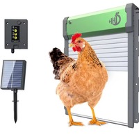 Porte de poulailler entièrement automatique transfrontalière, sensible à la lumière, télécommandée, avec minuterie manuelle, en ABS, solaire, OEM, vente en gros