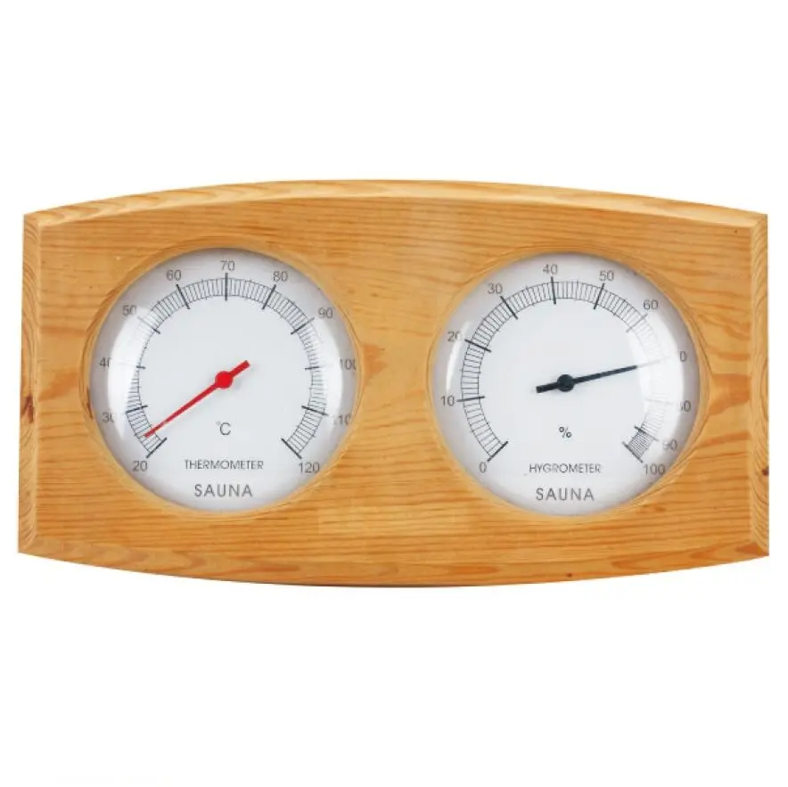 2 in 1 Sauna Wooden Thermometer Hygrometer Measuring Instruments Temperature Meter Heat Resistant Temperature Measurement Tool