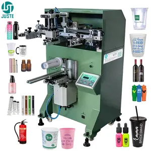 Cangkir Botol Kaca Mesin Sablon Printer Layar Sutra untuk Tabung Plastik Kosmetik Air Kertas Kopi Bundar