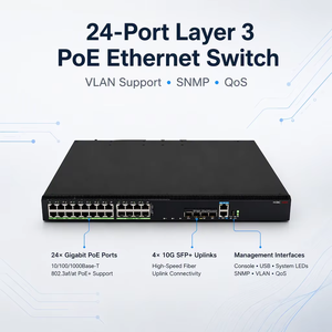 H3C S5590-24UXMC-EI Switch Ethernet POE de 24 Puertos y 1 Gigabit de Capa 3 con Soporte VLAN, SNMP, QoS, Alto Rendimiento, en Stock - Product Image 1