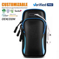 Prix d'usine – Sac de sport professionnel étanche pour bras avec logo personnalisé, double pochette de poignet pour course à pied, livraison rapide, sac de course pour téléphone