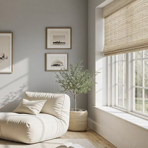 Высококачественные Китайские Изделия из бамбука, коврики, жалюзи в стиле ретро, в национальном стиле, с вертикальным узором, римские встроенные электрические шторы - Product Image 3