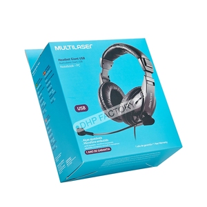 Impresión personalizada Auriculares respetuosos con el medio ambiente Auriculares Cable de audio Micrófono MP3 MP4 Radio Auriculares planos Altavoz Cajas de embalaje de papel - Product Image 1