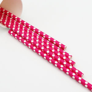 Pajitas de Papel Biodegradables Rojas, Amarillas y Verdes al por Mayor - Product Image 1