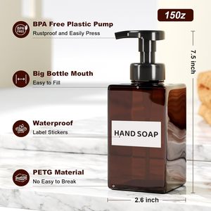 Square 200ml 300ml PETG Plastic <b>Pump</b> <b>Bottle</b> for Shower Gel Lotion Shampoo Multi Purpose Plastic <b>Bottle</b> - Product Image 2