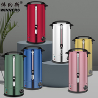 WINNERS OEM Chaudière à eau électrique à double paroi en acier inoxydable 30L 45L Urne à café commerciale avec filtre pour les entreprises