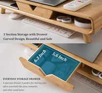 2024 nouveau support de moniteur de bureau en bois support d'ordinateur portable pour bureau ordinateur Studio moniteur Riser étagère de bureau support de moniteur