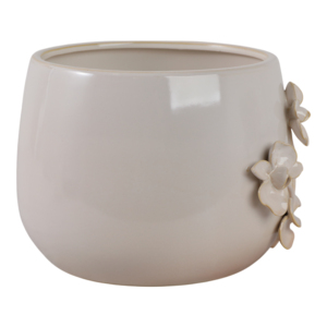 Maceta de cerámica para decoración del hogar, maceta para plantas de interior y exterior con diseño floral, pieza decorativa. - Product Image 3