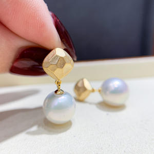 Pendientes de Plata de Ley S925 con Cuentas Redondas de 8-13 mm, Estilo Nuevo, Accesorios de Perlas para Hacer Joyas, Bandeja Vacía 22058 - Product Image 2