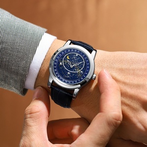 Reloj de Pulsera 1216A con Esfera Giratoria de Cielo Estrellado, Reloj Mecánico Automático de Negocios para Hombre, Resistente al Agua, Luminoso - Product Image 5