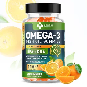 Extracto de aceite de pescado omega 3 de buena calidad, el mejor suplemento para articulaciones, gomitas Omega con suero de vitamina C para niños y adultos