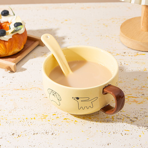 Tazas <span class=keywords><strong>de</strong></span> <span class=keywords><strong>desayuno</strong></span> <span class=keywords><strong>de</strong></span> gran capacidad, cucharas resistentes a altas temperaturas, cuencos <span class=keywords><strong>de</strong></span> yogur, taza <span class=keywords><strong>de</strong></span> ensalada, cuencos <span class=keywords><strong>de</strong></span> cerámica <span class=keywords><strong>personalizados</strong></span> hechos a medida - Product Image 5
