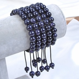 Verstelbare macramé armbanden met 8mm kralen, helende chakra amethist kristallen edelsteen sieraden, kwastjes armband cadeau decoratie - Product Image 2