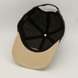 <b>Mens</b> 6-Panel Dad Baseball Hat Soft Unstructured <b>Cap</b> with Curved Brim and <b>Flat</b> Embroidery Logo Made From Hemp Fabric - Product Image 5