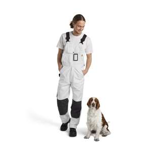 BLAKLADER - 261112101098C150 Salopette à bretelles Blanc/Gris foncé-salopette de travail EAN 7330509781883 - Product Image 3