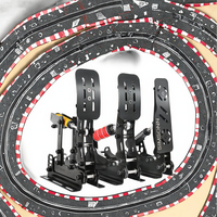 Pedales de Simulador de Carreras SIMSONN, Capacidad de Carga 200 kg, Joysticks Hidráulicos a Bajo Precio, Compatibles con PC por USB, Modelo PLUS-P3-H3 Moza