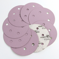 Disque de ponçage abrasif en oxyde d'aluminium poli avec attache à crochet pour polir le métal en bois de voiture
