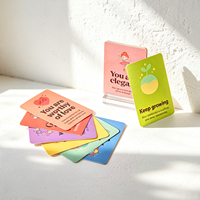 Bonroy Carte Flash éducative pour ensemble pour enfants Cartes d'affirmation de santé mentale inspirantes positives imprimées en papier