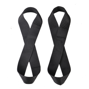 Cintura da sollevamento pesi ProCircle Gym Straps nera con protezione per il palmo per uomo e donna, sicurezza migliorata per allenamenti di forza. - Product Image 1
