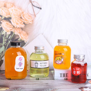 Vente en gros Bouteille en verre vide à grains ronds clairs et courts Vin de fruits 250ml 350ml 500ml Bouteilles de <span class=keywords><strong>cidre</strong></span> avec couvercle - Product Image 4