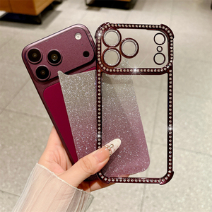 เคสโทรศัพท์ iPhone 18 17 16 Pro Max หรูหรา ประดับเพชร กรอบเคลือบวิบวับ สำหรับ iPhone 15 14 13 พร้อมฝาครอบป้องกันเลนส์ - Product Image 2