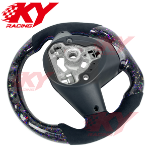 Volante Deportivo Personalizado con Fibra de Carbono Forjada, Cuero de Gamuza y Luces LED de RPM para BMW X1 Xdrive F48 X2 X3 F30 F82 F10 M3 M4 - Product Image 3