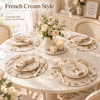 Ensemble de sets de table et de sous-verres personnalisés pour les fêtes, sets de table imprimés festifs, service d'échantillons gratuits, différentes tailles et motifs