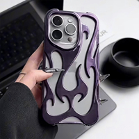 Coque de téléphone portable en métal plaqué 3D pour iPhone 16 pro max 15 14 plus 13 12 11 coque arrière en TPU