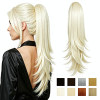 DS Hair Wholesale Longue Queue de Cheval Synthétique Droite et Dégradée à Clipser pour Femme