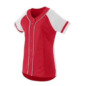 Ropa deportiva de calidad superior Béisbol Ropa de softbol Jersey Camisas Botón abajo Manga corta OEM Diseño personalizado Adultos Ropa de béisbol - Product Image 3