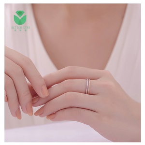 Betterstar corte personalizado DEF VVS HPHT/CVD IGI Lab Grown Diamond anillo joyería personalizada 18K anillo de oro sólido anillo de compromiso para mujer - Product Image 6