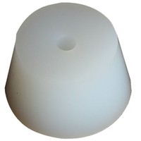 Tubes à essai de flacon triangulaire de laboratoire de trous de bouchon en caoutchouc de silicone résistant aux alcalis acides à haute température