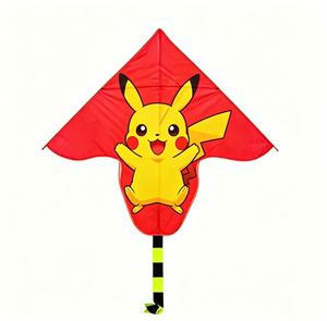 Cerf-volant pour enfants en forme d'animal de dessin animé, facile à faire voler, en polyester, triangulaire, avec longue queue, pour les sports de plein air et les jeux en famille - Product Image 6