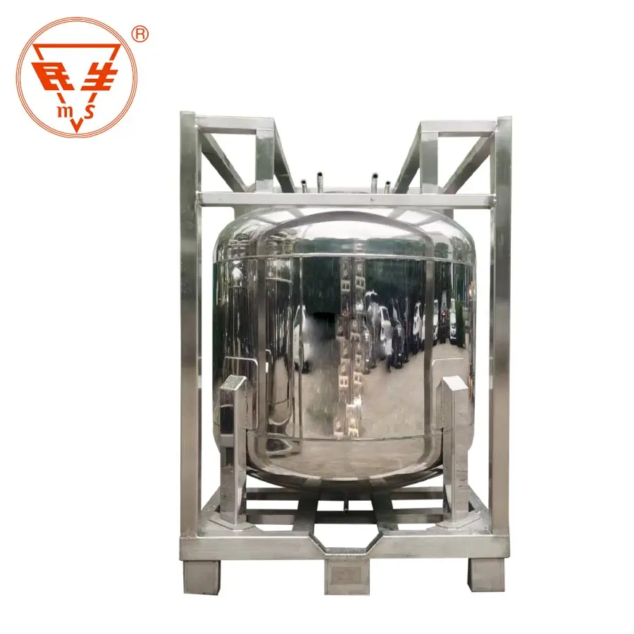 Tangki penyimpanan elektrolit kimia stainless steel 1000 liter tangki drum barel