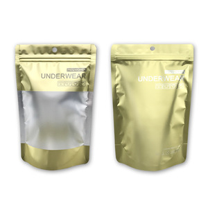 Rõ ràng lá mờ cửa sổ đứng lên túi 3 bên Con dấu nhựa đồ lót bao bì Dây Kéo Túi Với lỗ treo - Product Image 6