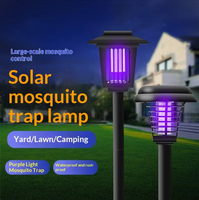 Lámpara Solar LED para Matar Mosquitos, Lámpara Solar Impermeable para Exteriores, Trampa para Insectos para Jardín y Patio