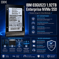 Pour IBM 03GU523 1,92 To 2,5 pouces NVMe PCIe Flash SSD Disque Flash à branchement à chaud pour les systèmes de stockage FlashSystem séries 5200/5000
