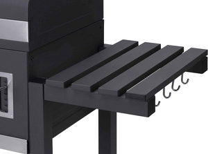 <span class=keywords><strong>Barbecue</strong></span> au charbon de bois réglable en hauteur pour l'extérieur, robuste, avec cheminée et thermomètre - Product Image 3