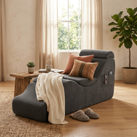 Canapé-lit pliant minimaliste moderne et écologique en tissu éponge avec mousse haute densité pour appartement et hôtel, chaise de yoga
