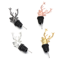 Offre Spéciale cerf bois de cerf vin unique verseur gagner accessoire cadeau de noël bouchon de vin en stock